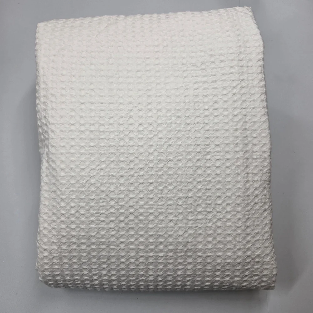 🌿S-O-L-D🌿QUINCE Organic Luxe Honeycomb Duvet Cover Set Twin Undyed 3972